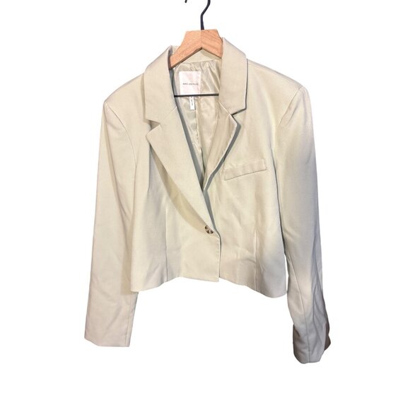 Anthropologie Avec Les Filles Womens XL Sage Green Cropped Blazer Jacket - Picture 2 of 6
